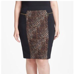 MICHAEL Kors leopard panel skirt